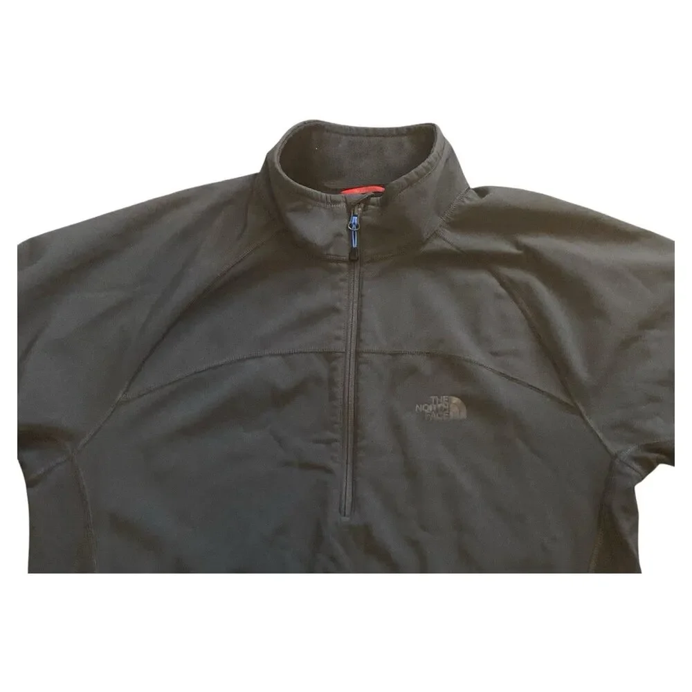 The North Face 1/2 Zip Pullover Open Chest Men’s XL Dark Grey RN61661 *DMG READ